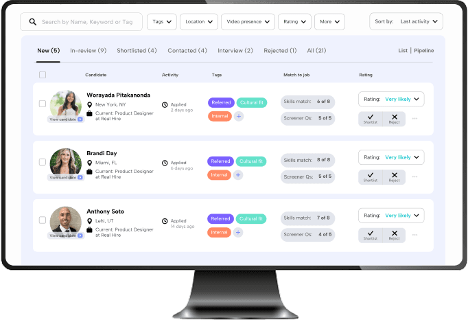 Employer Dashboard - Candidate Management