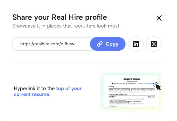 Step 3: Share your profile link