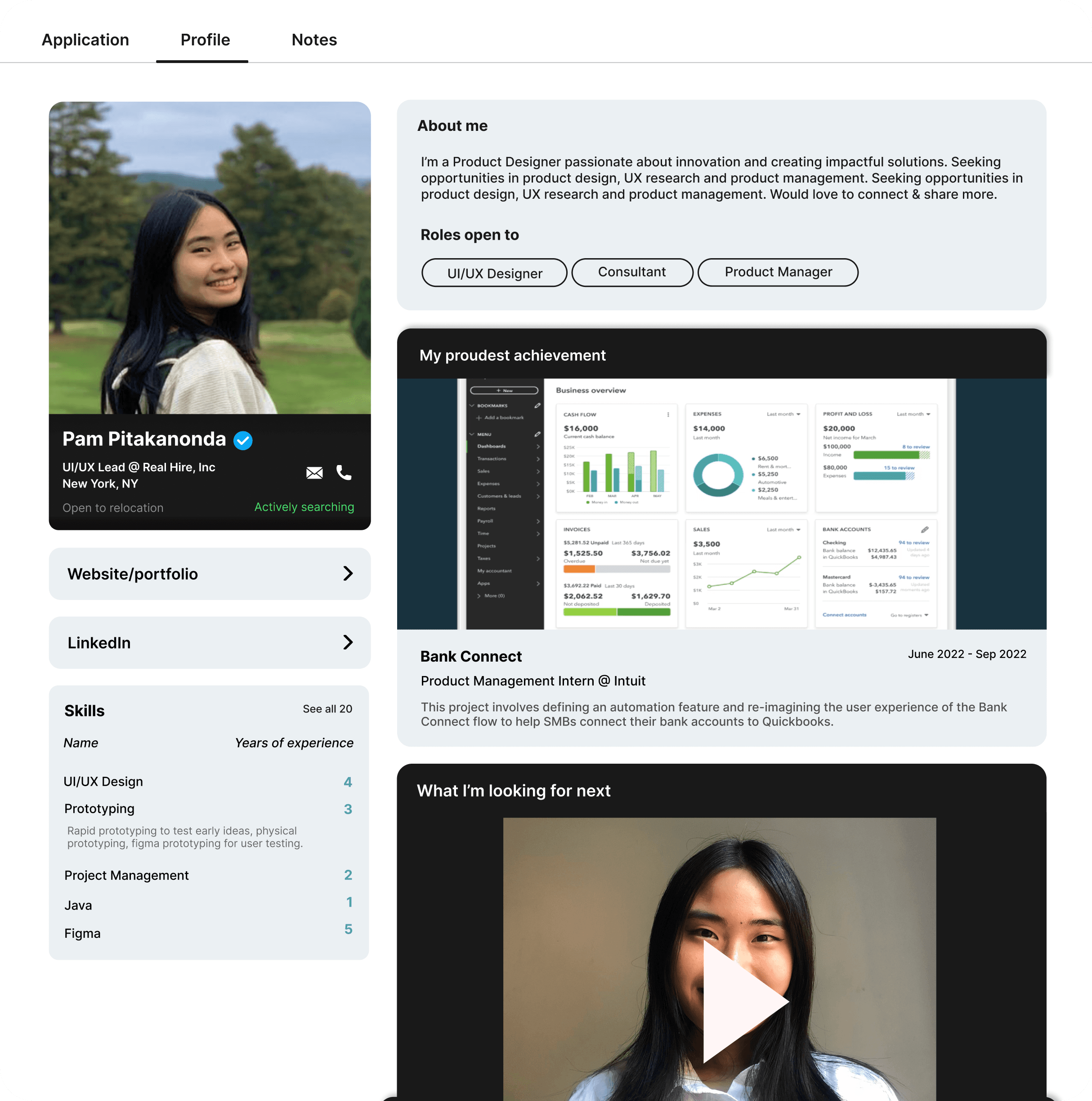 Explore in-depth candidate video profiles